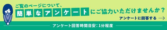 ご覧のページについて簡単なアンケートにご協力いただけませんか？
